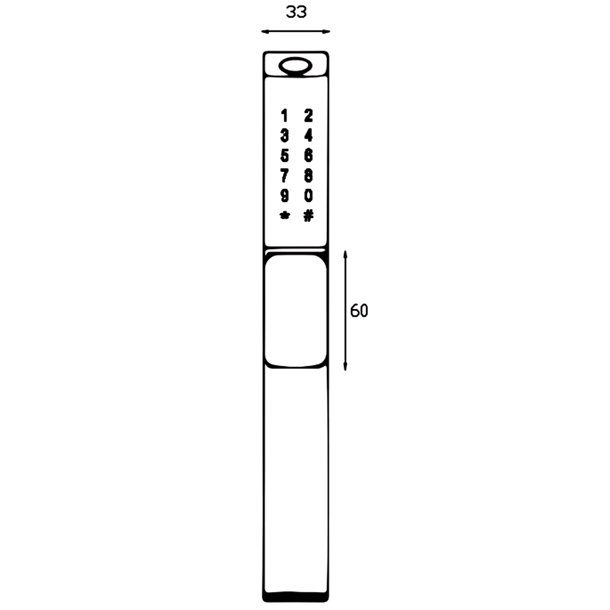 XTD 2885SDDF Front View Smart Sliding Lock, 智能滑轮门锁